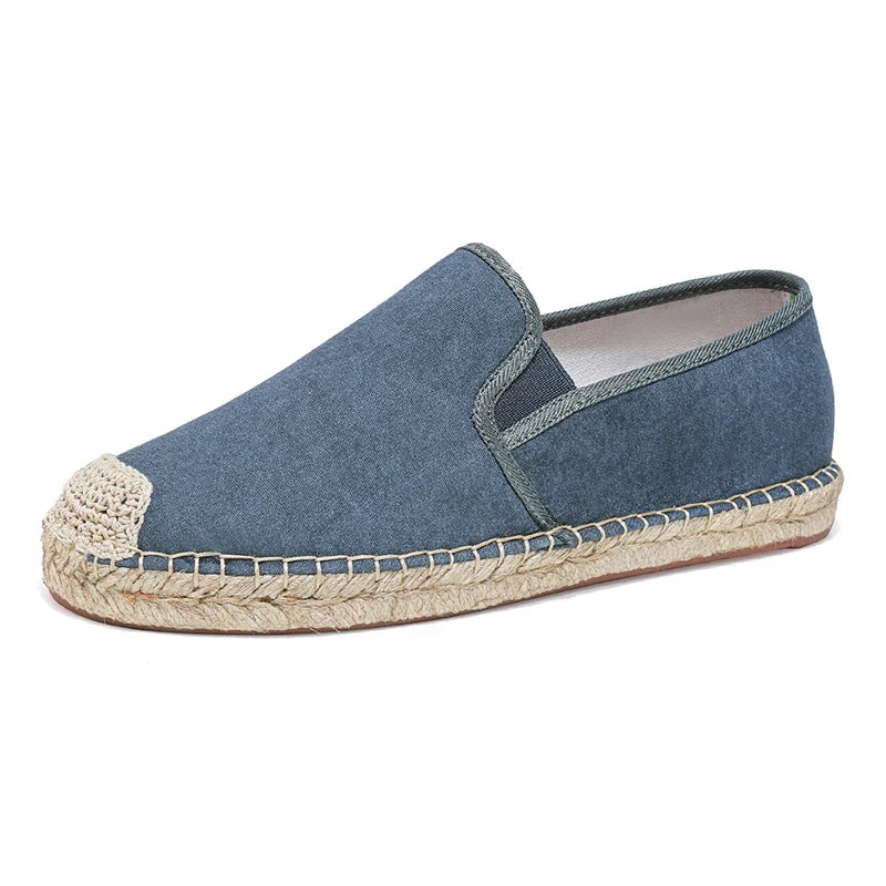 Espadrilles Homme Toile – Slip-On Bout Rond Style Pêcheur