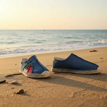 Espadrilles Homme Toile – Motif Patchwork Bicolore