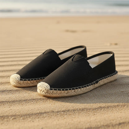 Espadrilles Homme Toile Rayées – Slip-On Décontractées