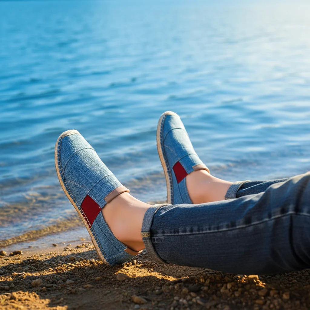 Espadrilles Homme Tissu – Bout Rond Style Vintage