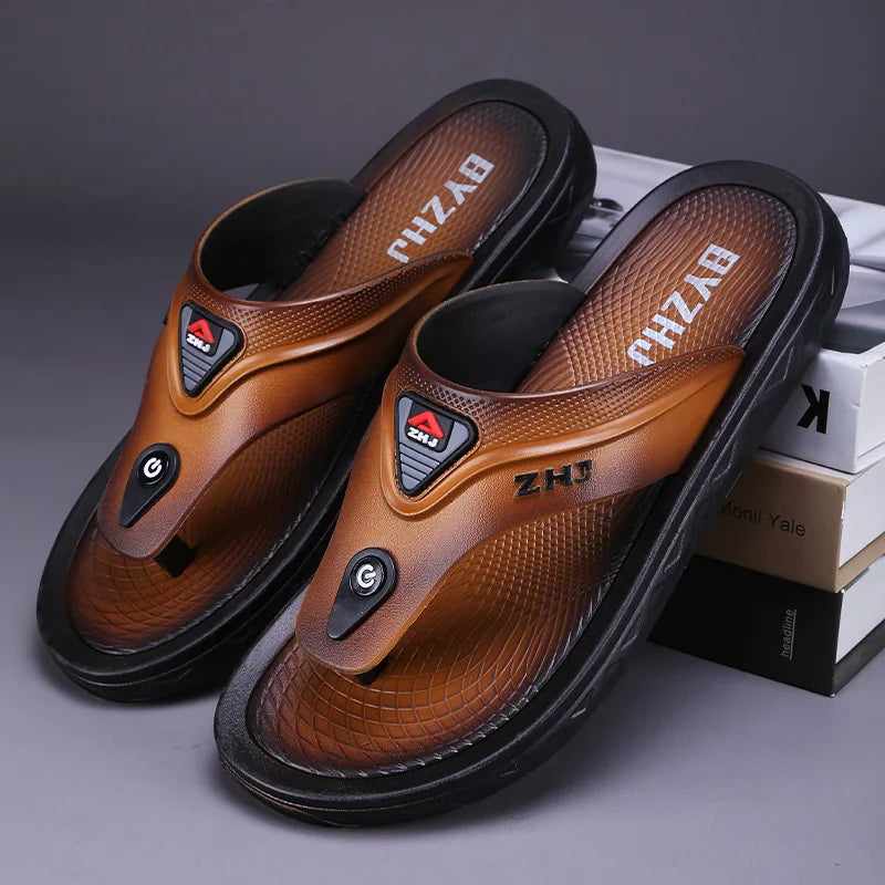 Sandales Homme – Tongs Techniques Avec Bouton Design Et Maintien Ergonomique