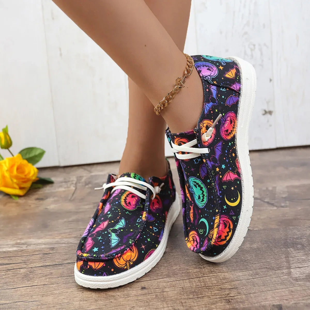 Espadrilles Femme Toile – Imprimé Fantaisie Multicolore