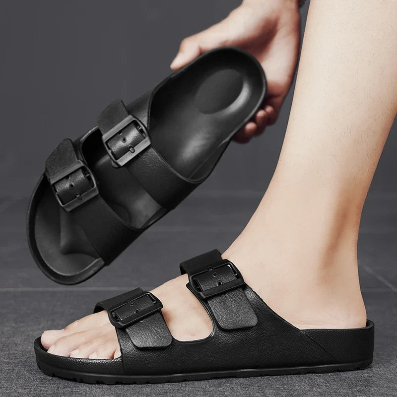 Sandales Homme – Double Boucle Réglable Et Semelle Antidérapante
