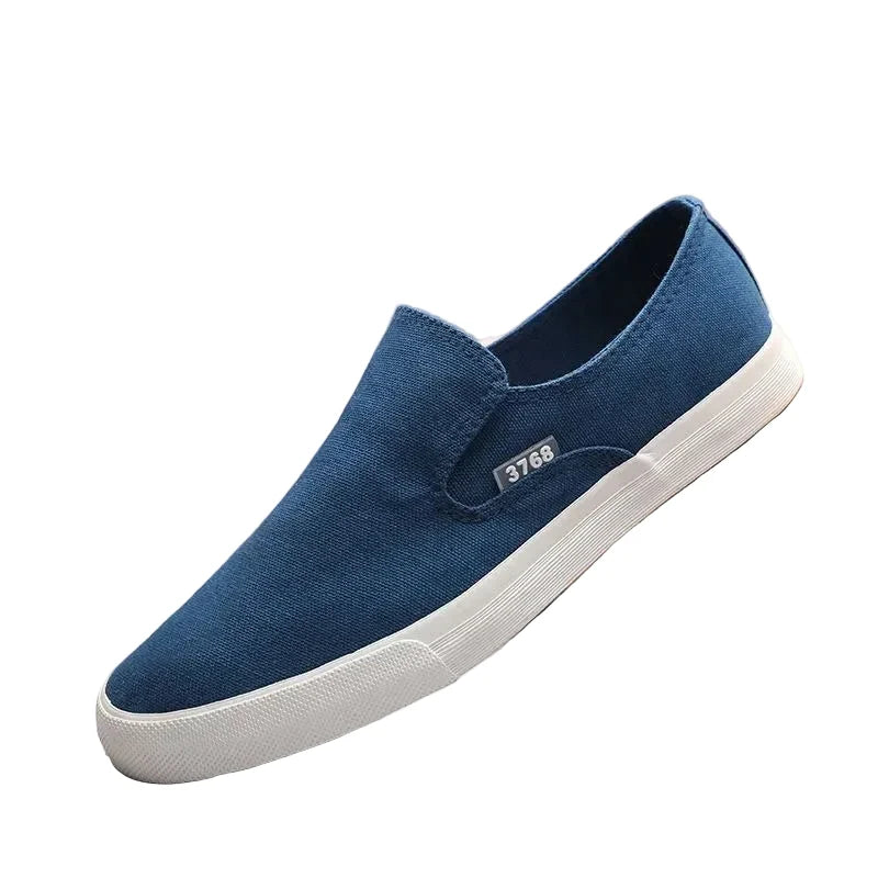 Espadrilles Homme Toile – Slip-On Uni Semelle Tressée