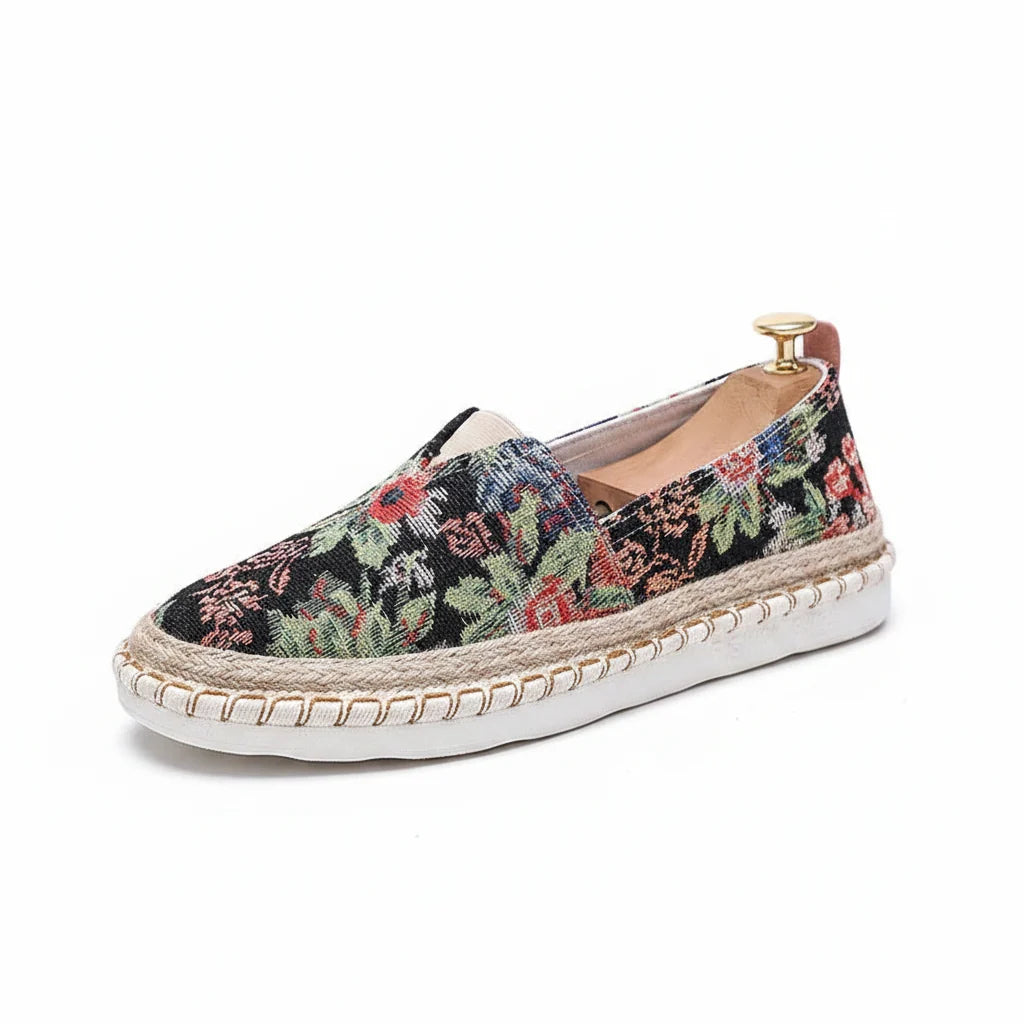 Espadrilles Homme Coton – Imprimé Floral Semelle Corde
