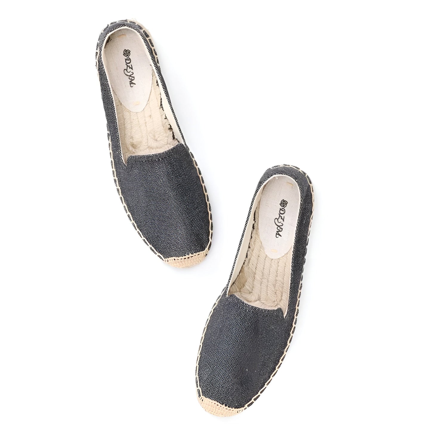 Espadrilles Femme Toile – Semelle Tressée Bout Rond