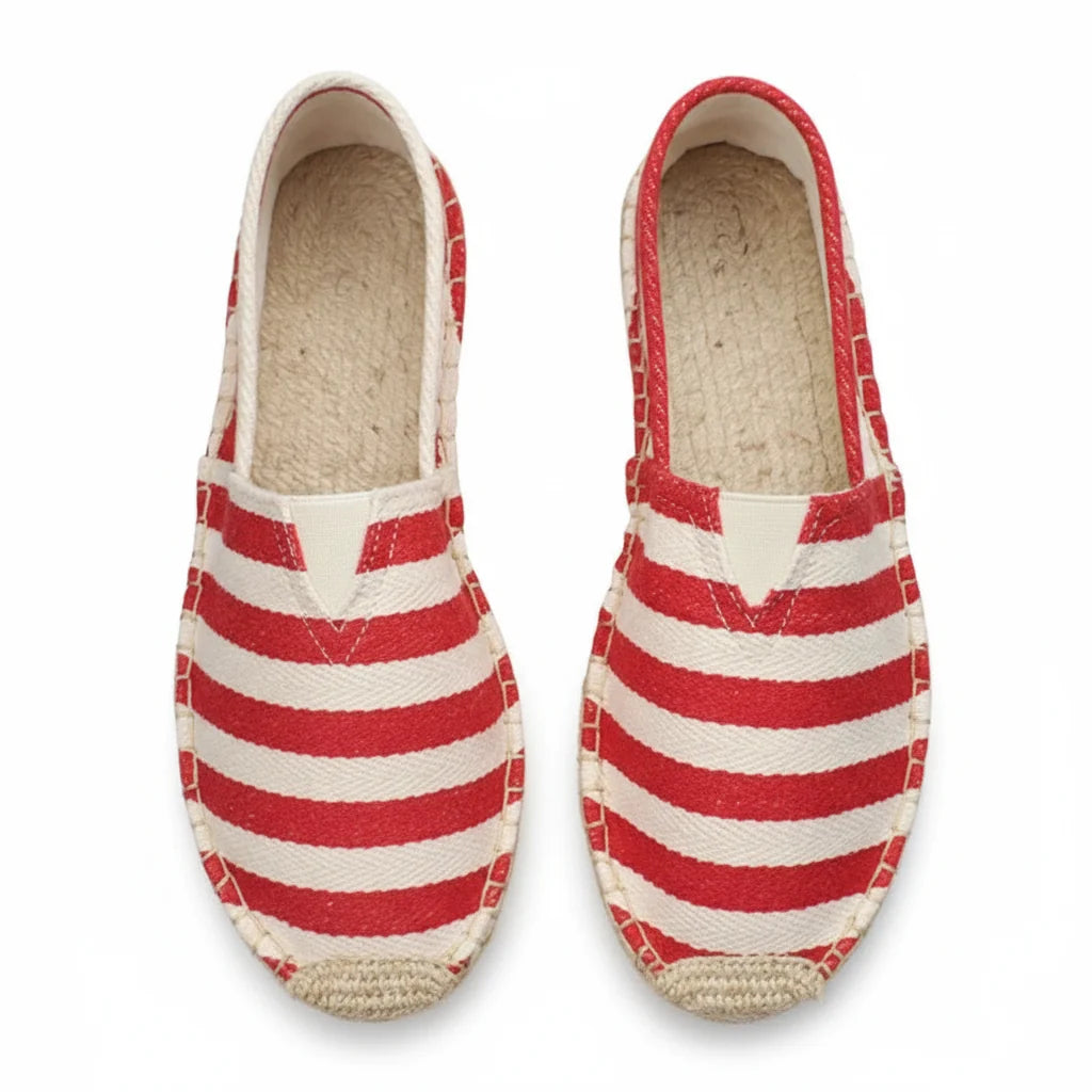 Espadrilles Homme Toile Rayées – Slip-On Décontractées