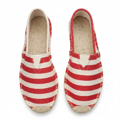 Espadrilles Homme Toile Rayées – Slip-On Décontractées
