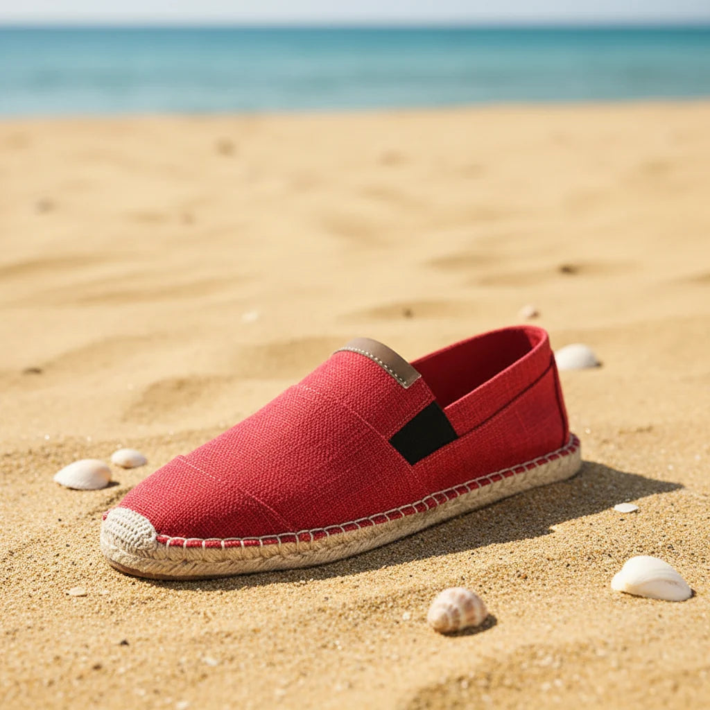 Espadrilles Homme Tissu – Bout Rond Style Vintage