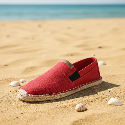 Espadrilles Homme Tissu – Bout Rond Style Vintage