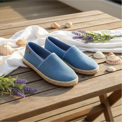 Espadrilles Femme Toile – Bicolore Slip-On Confort