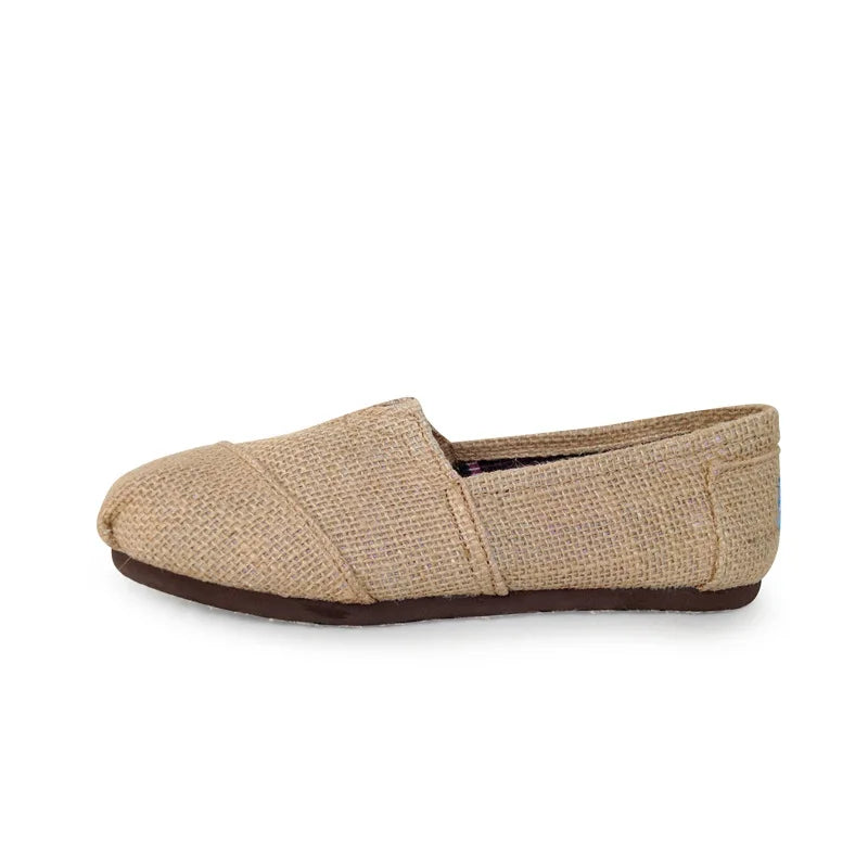 Espadrilles Femme Textile – Slip-On Uni Bout Rond