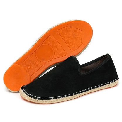 Espadrilles Homme Suédine – Slip-On Couture Apparente