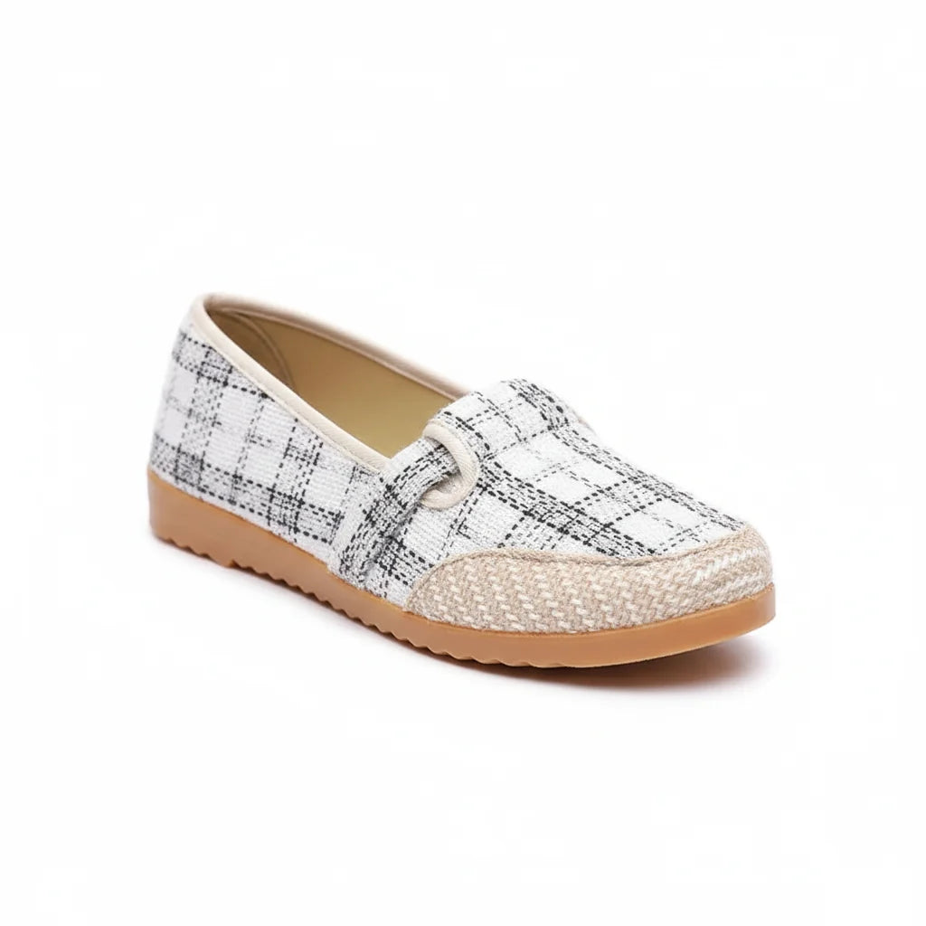 Espadrilles Femme Toile – Motif Ethnique Multicolore Tressé