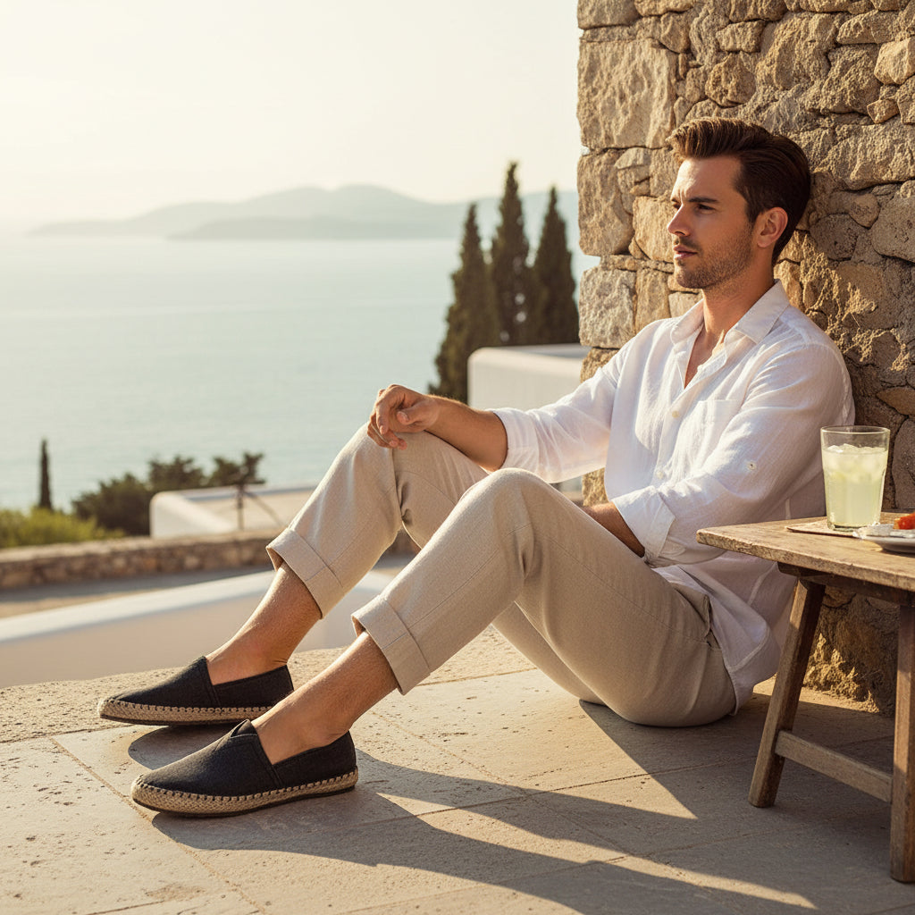 Espadrilles Homme Toile – Slip-On Semelle Jute