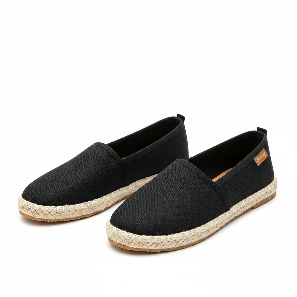Espadrilles Femme Toile – Slip-On Uni Bout Rond