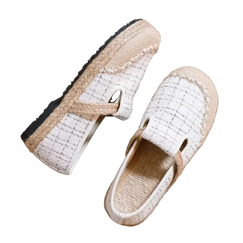 Espadrilles Femme Toile – Motif Brodé Slip-On