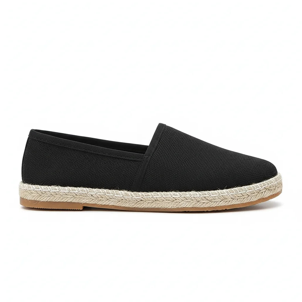 Espadrilles Femme Toile – Rayures et Semelle Tressée