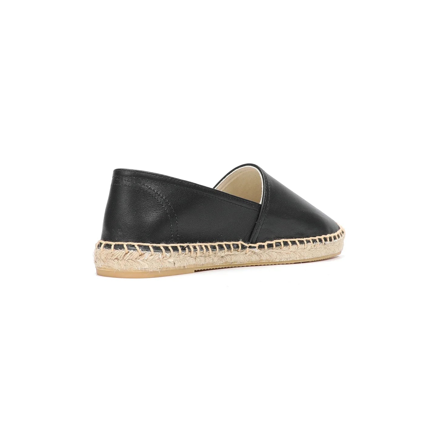 Espadrilles Femme Cuir – Bout Rond et Semelle Tressée