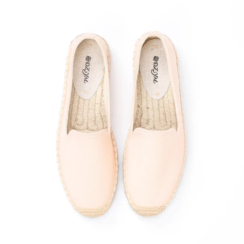 Espadrilles Femme Toile – Semelle Tressée Bout Rond