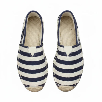 Espadrilles Homme Toile Rayées – Slip-On Décontractées