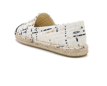 Espadrilles Femme Toile – Bout Contrasté Noir