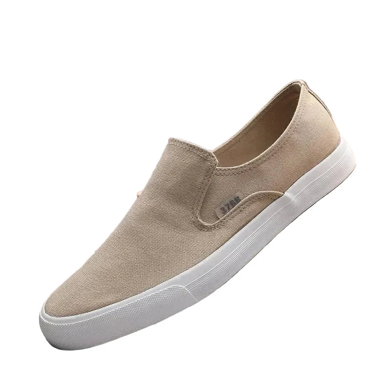 Espadrilles Homme Toile – Slip-On Uni Semelle Tressée