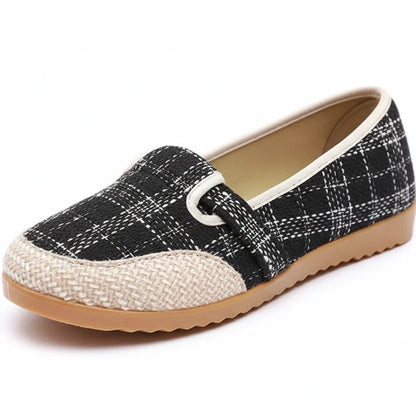 Espadrilles Femme Toile – Motif Ethnique Multicolore Tressé
