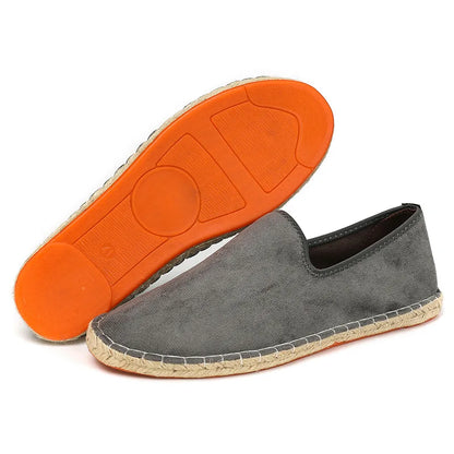 Espadrilles Homme Suédine – Slip-On Couture Apparente