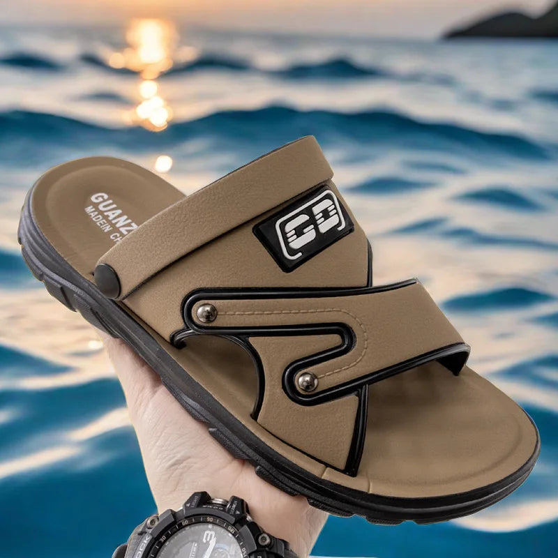 Sandales Homme – Bandes Croisées Avec Détails En Relief
