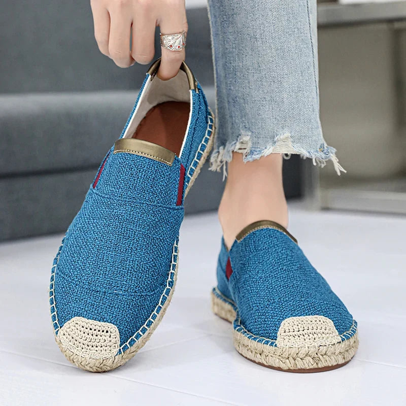 Espadrilles Homme Microfibre – Bout Pointu Sans Lacets