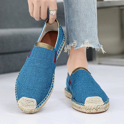 Espadrilles Homme Microfibre – Bout Pointu Sans Lacets