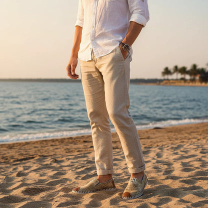 Espadrilles Homme – Bout Rond Couture Apparente Slip-On