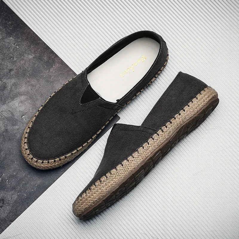 Espadrilles Homme Toile – Slip-On Semelle Jute