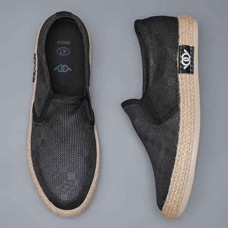 Espadrilles Homme Toile – Texture Tressée Slip-On