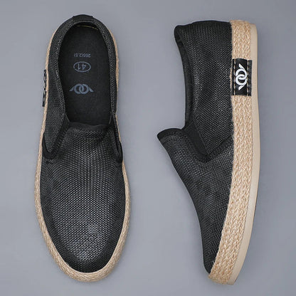 Espadrilles Homme Toile – Texture Tressée Slip-On