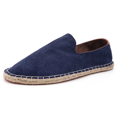 Espadrilles Homme Suédine – Slip-On Couture Apparente
