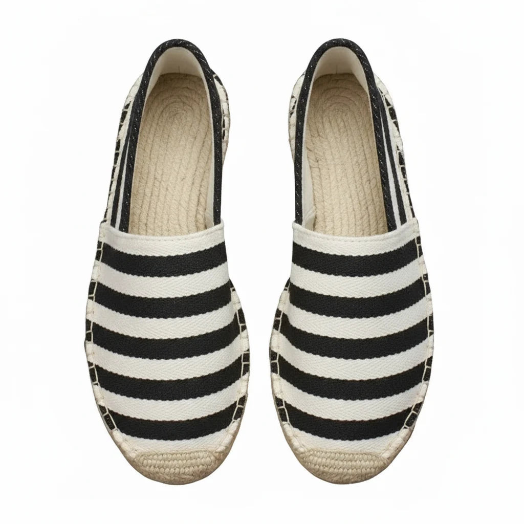 Espadrilles Homme Toile Rayées – Slip-On Décontractées