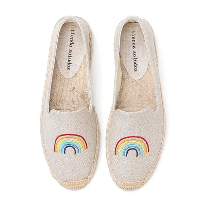 Espadrilles Femme Toile – Motif Floral Brodé