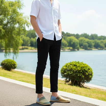 Espadrilles Homme Toile – Patchwork Bicolore Slip-On