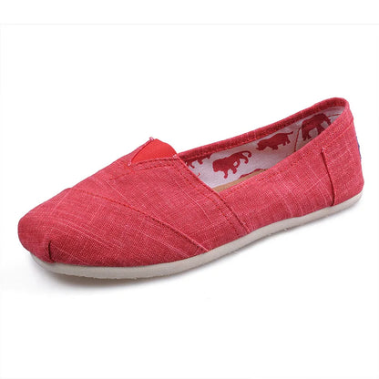 Espadrilles Femme Textile – Slip-On Uni Bout Rond