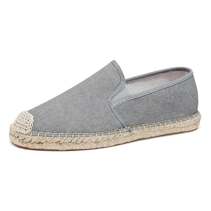 Espadrilles Homme Toile – Slip-On Bout Rond Style Pêcheur