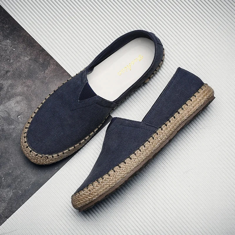 Espadrilles Homme Toile – Slip-On Semelle Jute