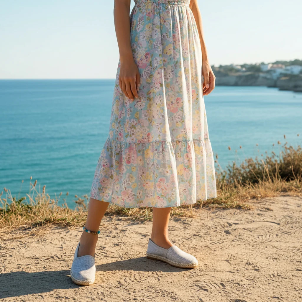 Espadrilles Femme Toile – Bicolore Slip-On Confort