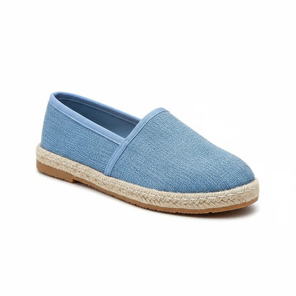 Espadrilles Femme Toile – Rayures et Semelle Tressée