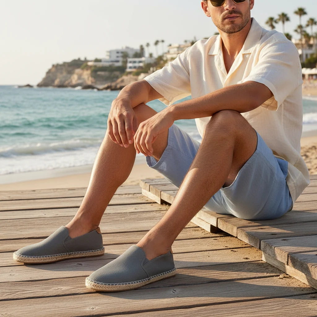 Espadrilles Homme – Semelle Liège Bout Rond