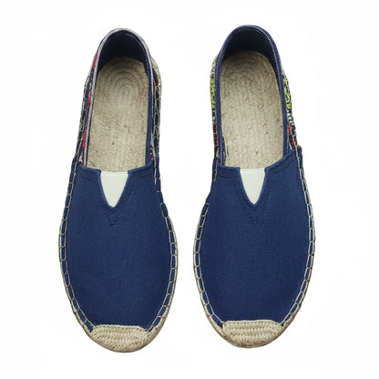 Espadrilles Homme Toile Rayées – Slip-On Décontractées