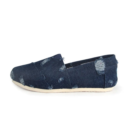 Espadrilles Femme Textile – Slip-On Uni Bout Rond