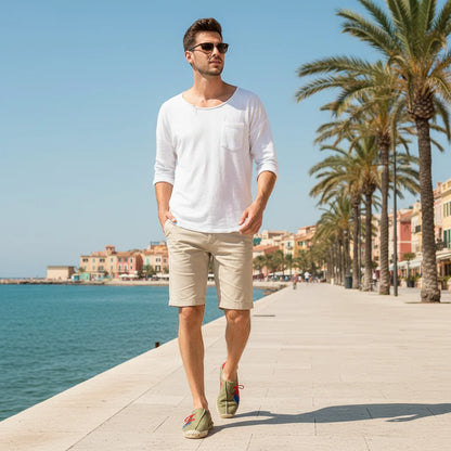 Espadrilles Homme Toile – Motif Patchwork Bicolore