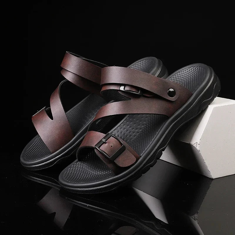 Sandales Homme – Brides À Boucles Et Semelle Antidérapante
